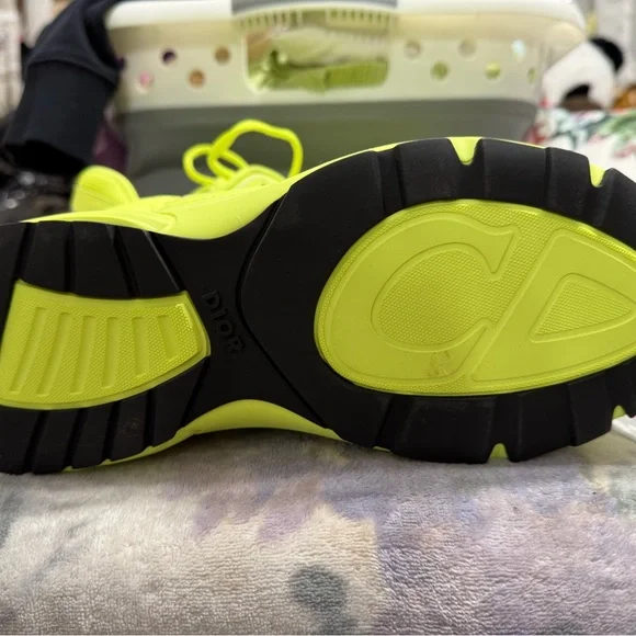 Dior Neon Yellow Athletic Sneakers - Picture 5 of 8